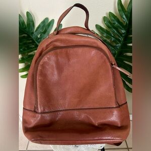 margot Cream Interior Tote with Brown Leather Trim